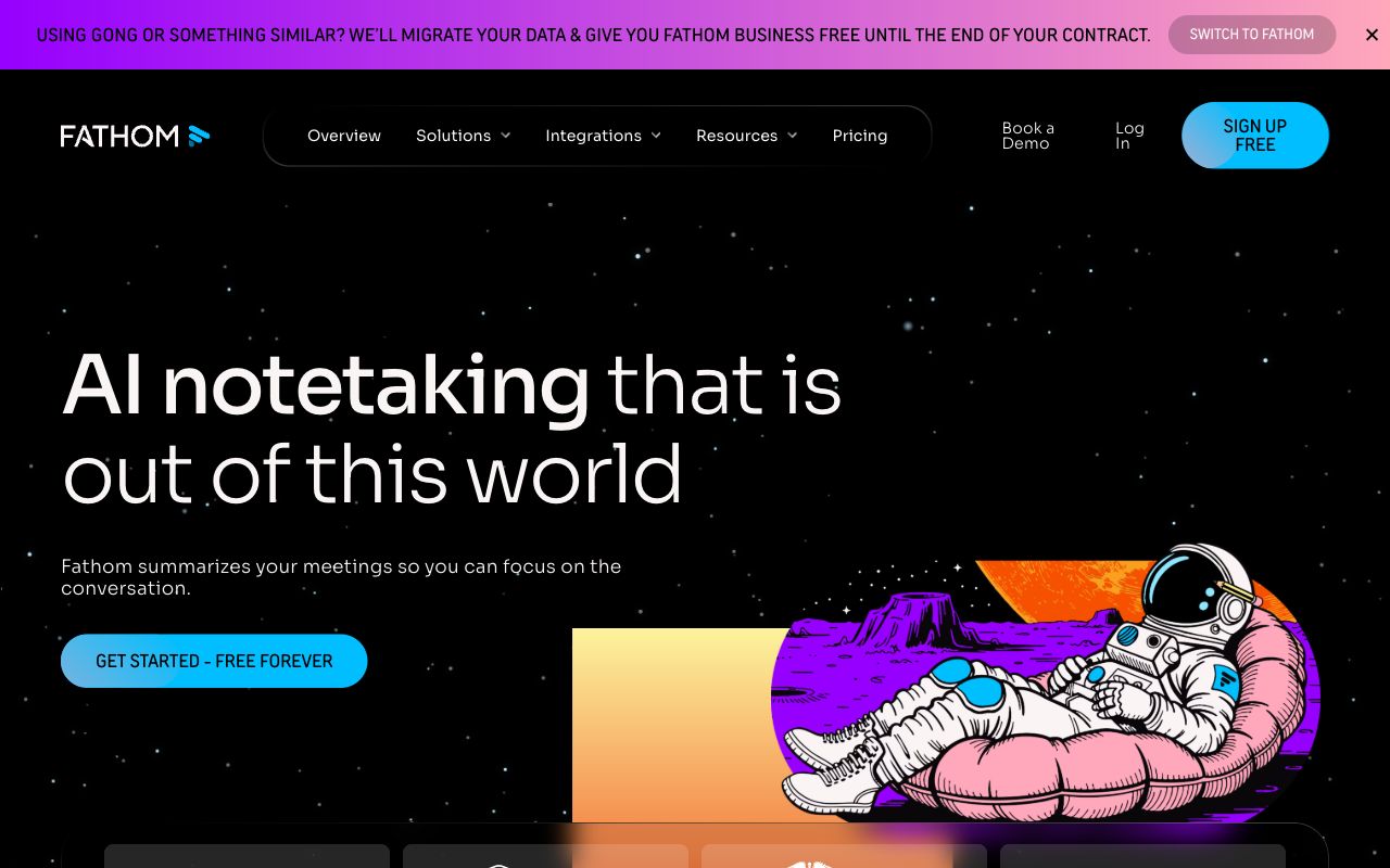 Fathom website screenshot