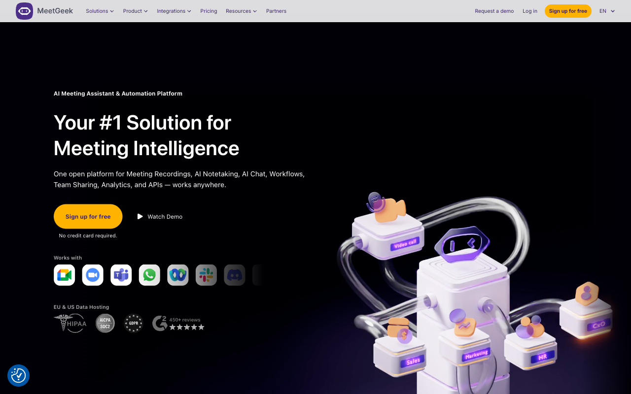 MeetGeek website screenshot